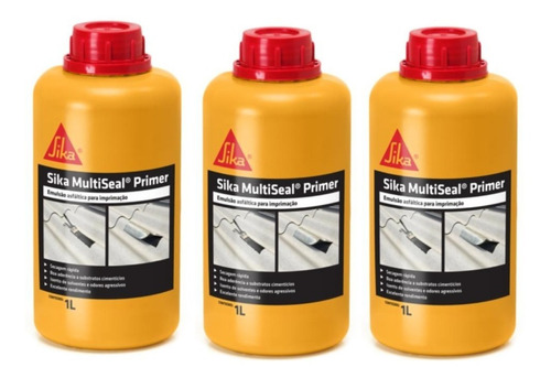 Primer Para Manta Asfáltica Multiseal 1l Sika \ 3 Unidades