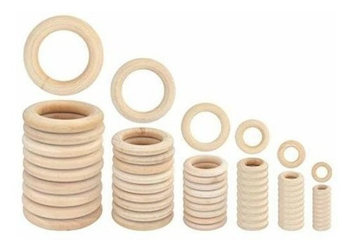 Anillos De Madera Natural Yolyoo 60 Piezas Para Manualidades