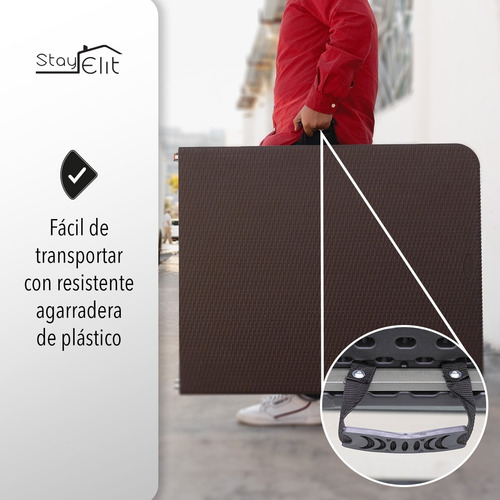 Imagen 5 de 10 de Mesa Plegable Portafolio Tipo Ratan Mimbre 1.80m Resistente