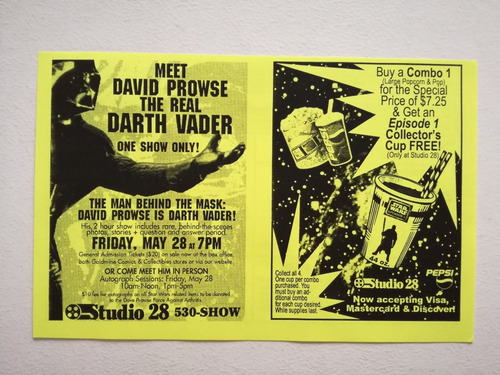 Star Wars: Darth Vader ( Firmado David Prowse ) Kenner Potf (Usado)