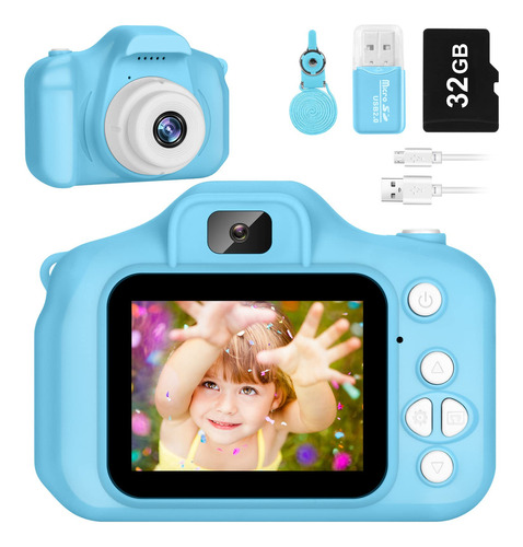 Kids Camera For Boys And Girls, Sineau Digital Camera For K. Color Blue