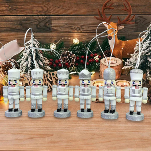 6x Decoraciones Colgantes Juego De Adornos De Cascanueces De
