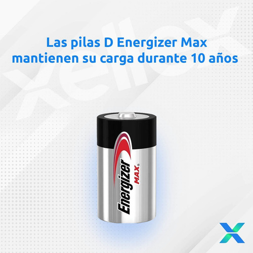 Pila D E95 Energizer MAX D Grande Alcalina - Blister 2 Unidades