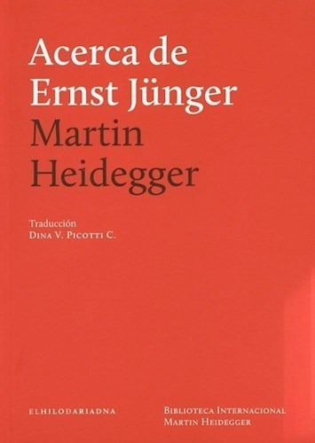 Libro Acerca De Ernest Junger De Martin Heidegger