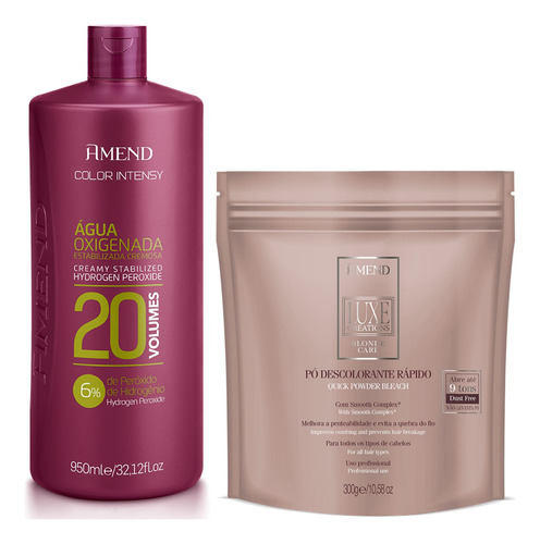 Amend Kit Ox 20 Vl 950ml + Pó Luxe Creations Blond Care 300g