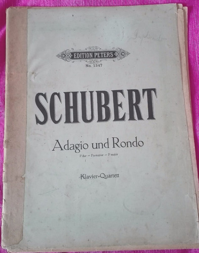 Schubert Cuarteto En Fa Mayor Y Re Menor Adagio Y Rondo 