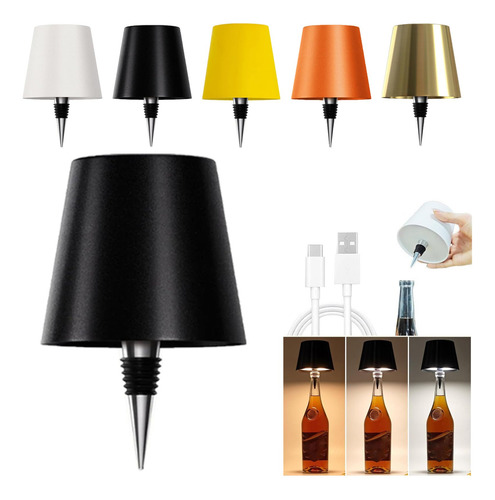 Lámpara Inalámbrica Para Botella De Vino, 3 Luces