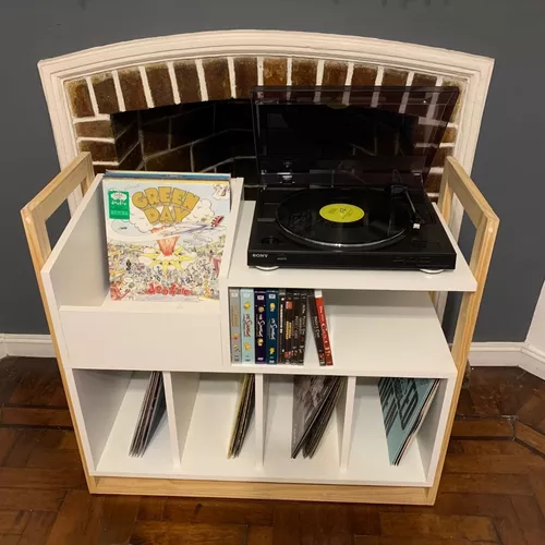 Mueble Mesa Para Tocadiscos O Bandeja De Vinilos August - $ 49.700