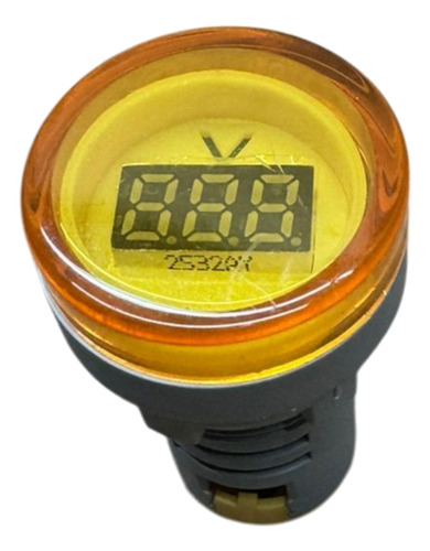 Ojo De Buey Voltimetro Digital Led Piloto 22mm 500v Amarillo