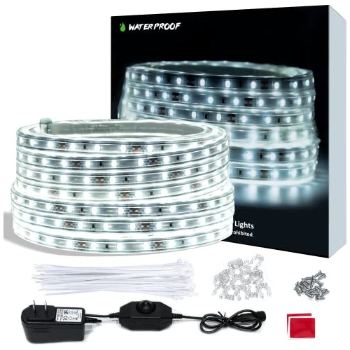 Lámpara Led Blanca Impermeable Ollrieu De 15 M Para Exterior