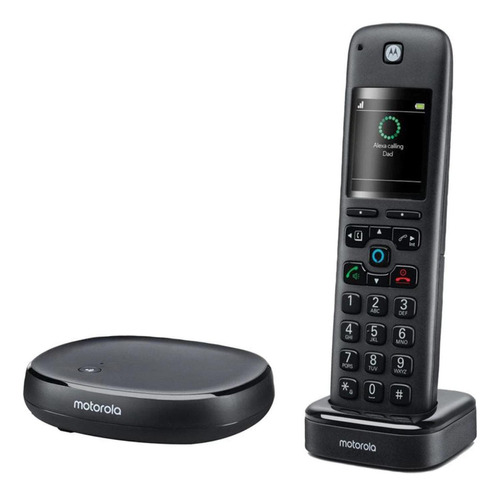 Telefono Inalambrico Motorola Axh01 Sistema Alexa Negro
