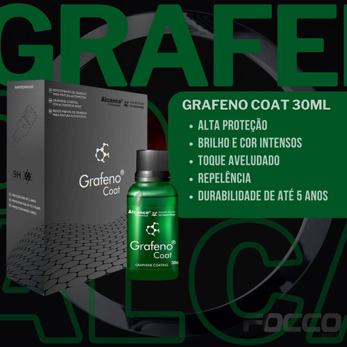 Kit Grafeno Coat Vitrificador De Pintura 30ml 9h - Alcance