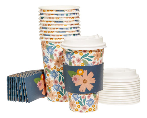 Sheffield Home Tazas De Café Desechables Con Tapas De 16 Oz,