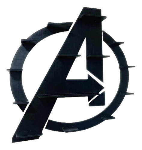 Prateleira Avengers Pop - Preta Decoração Sem Precisa Furar