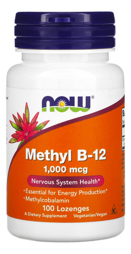 Vitamina B-12 1mg Com Metilcobalamina Now 100pastilhas