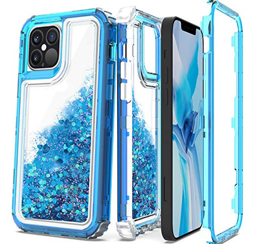 Coveron Liquid Glitter Diseñado Para Apple iPhone 12 Case/i