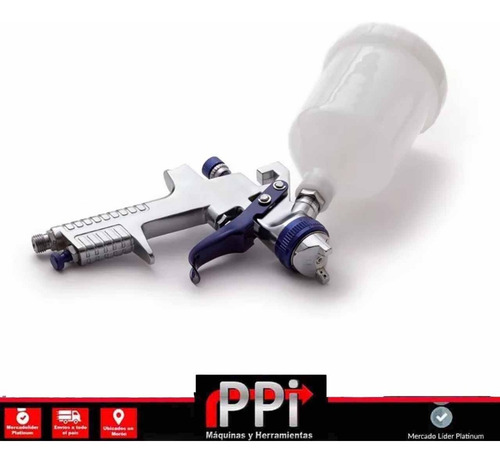 Imagen 3 de 6 de Pistola Pintar Soplete Gravedad Hvlp Bremen + Acople Rapido