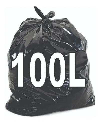Saco De Lixo 100 Litros Reforçado Com 100 Unidades 5kg - Bl Cor Preto