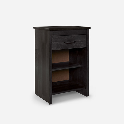 Cama Europea Neo Plus King+respaldo N Bennet Grafito+velador