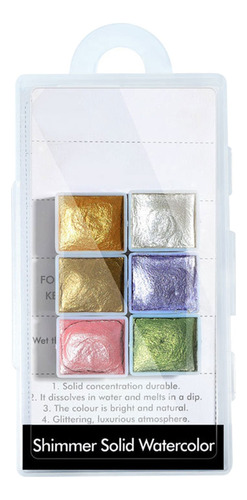 Shimmer Nail Art Pigment - Juego De Pinturas Sólidas Para Ac