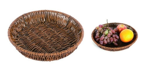 Imagen 1 de 2 de Cesta De Mimbre Para Frutas O Verduras 25 Cm