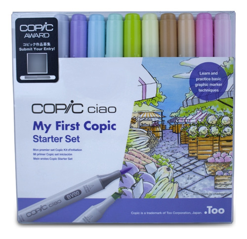 Kit Marcador Copic Ciao My First Starter 10 Und 2 Multiliner