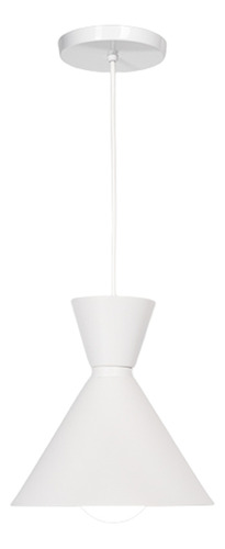 Luminario Colgante 20w Lamina Acero Inoxidable Blanco Maxxi