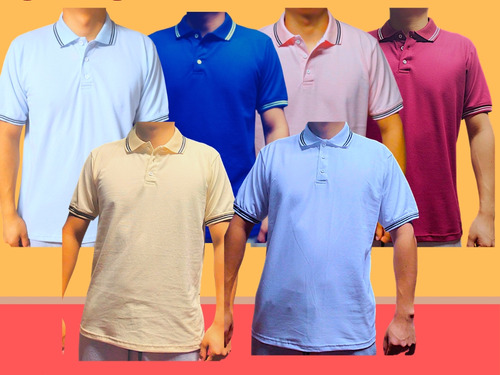 Polo Camisero En Tela Piqué 30/1 Tallasy Colores