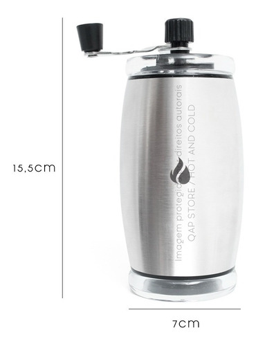 Moedor De Café Manual Grãos C/ Ajuste De Moagem Hot And Cold