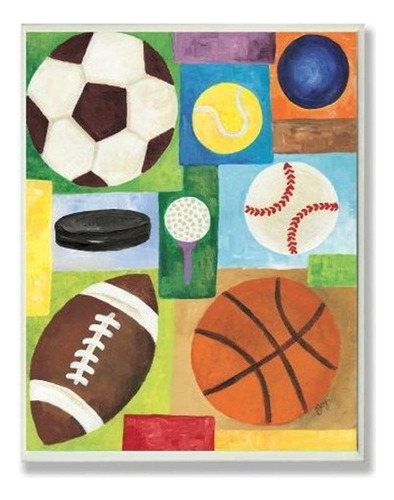 The Kids Room By Stupell Multi-sport Rectangle Wall Plaq