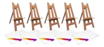 Comprar Kit Pintura 5 Telas Para Pintura E 5 Cavaletes Para Telas
