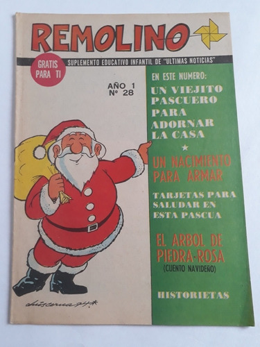 Remolino 28 . Luis Cerna Navidad. Suplemento Diario U.n 1974