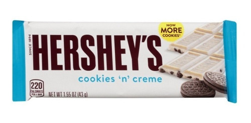 Chocolatina Hersheys Cookies & Creme 43 Gr. X 36 Uds