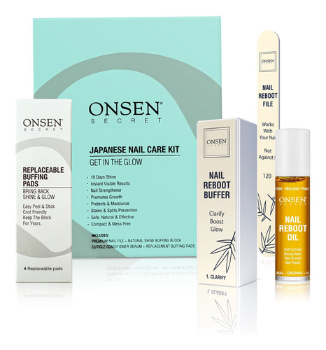 Onsen Secret Kit De Pulidor Y Brillo De Lima De Uas Japonesa