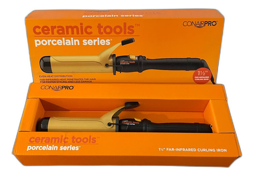 Modelador De Cachos Conair Porcelain 38mm Cpp155sc Dourado