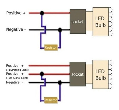 Imagen 6 de 6 de Par De Resistencias 50w Y 6 Ohm, Elimina Parpadeo Y Error