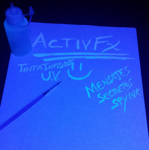 Tinta Invisible Fluorescente Uv Permanente Base Agua 1 Litro
