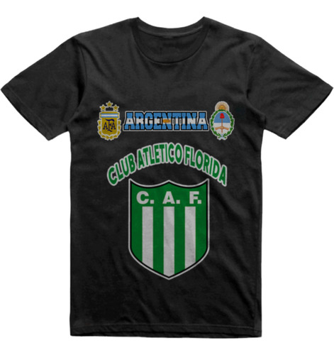 Remera Infantil Negra Club Florida Monte Caseros