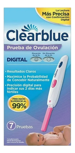 Clearblue Prueba De Ovulacion Digital C/7 Varillas De Prueba