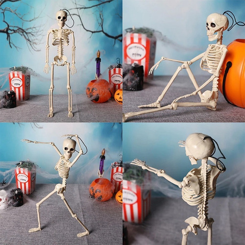 Imagen 3 de 10 de Calavera Esqueleto Estudio Medicina Halloween 40cm Alto