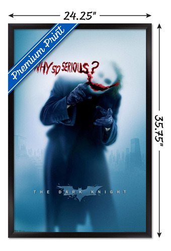 Póster Enmarcado De The Joker Why So Serious 57 X 86 Cm