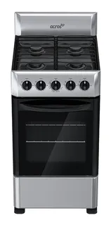 Cocina AcrosNAW1001S multigas color acero inoxidable con puerta con visor