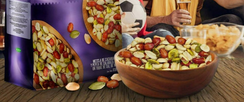 Mezcla Salada Cacahuate Pepita Con Sal De Mar Resellable850g