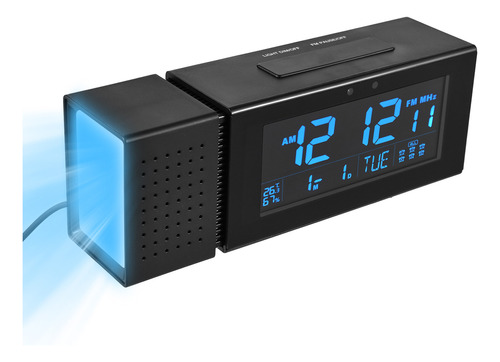 Reloj Despertador Usb Para El Hogar Con Sensor De Humedad Y