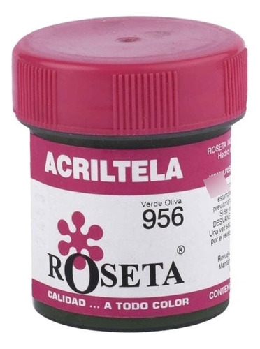 Acriltela Mate Verde Oliva De 30 Centimetros Cubicos Roseta