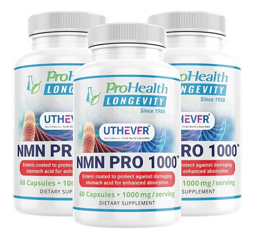 Suplemento  Nmn Longevity Pro 1000 Prohealth 3 Pack