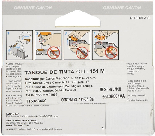 Tanque De Tinta Canon Cli-151m 7ml Negro