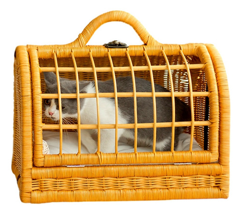 Transportadora Ratan Tipo Bolso Gato Perro Mascota Max. 018a
