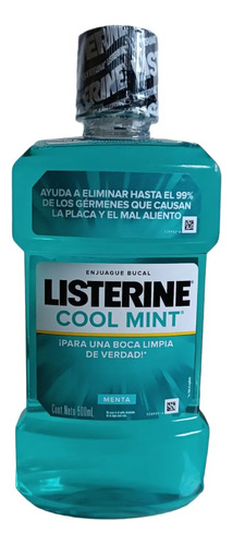 Enjuague Bucal Listerine Cool Mint. Presentación 500 Ml