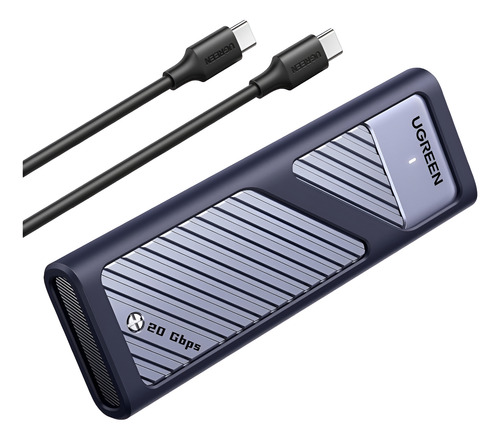 Carcasa M.2 Nvme Sata Ssd Aluminio 20 Gbps Usb-c Uasp Trim